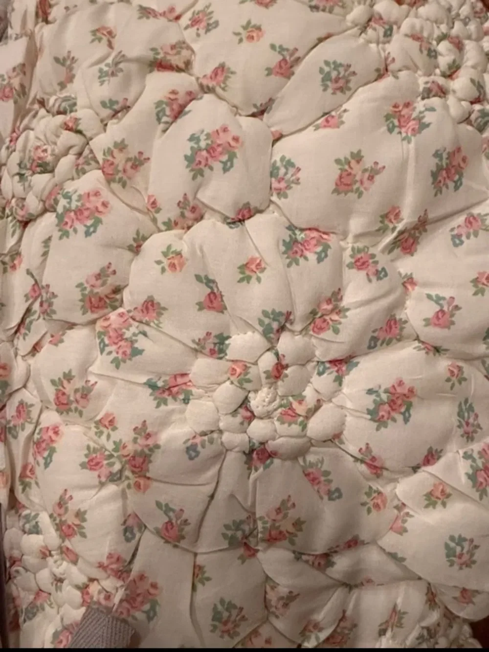 New Anthropologie Dahlia Cotton Voile Floral Printed Textured Quilt Size king